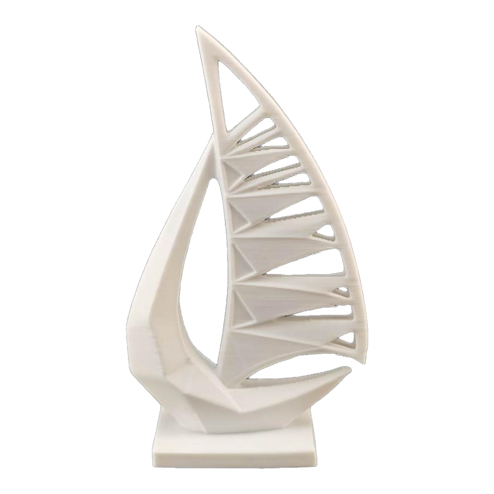 Virelynx 3D Printed Sailboat Figurine – Mini Sailboat Model Decoration, Miniature Sailing Boat Home Decor, Nautical Sails Statue