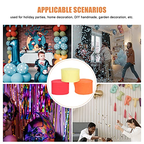 Aboofan 12 Rolls Crepe Paper Streamers Halloween Crepe Paper Ribbon For Thanksgiving Birthday Wedding Festival Ornament Red Orange Yellow #TOP7