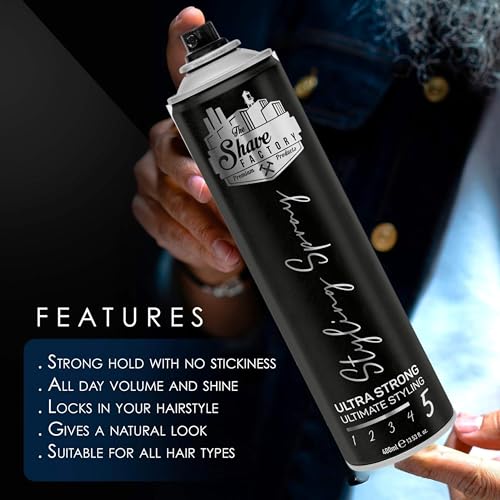 The Shave Factory Ultra Strong Styling Spray 400ml miniatura 2