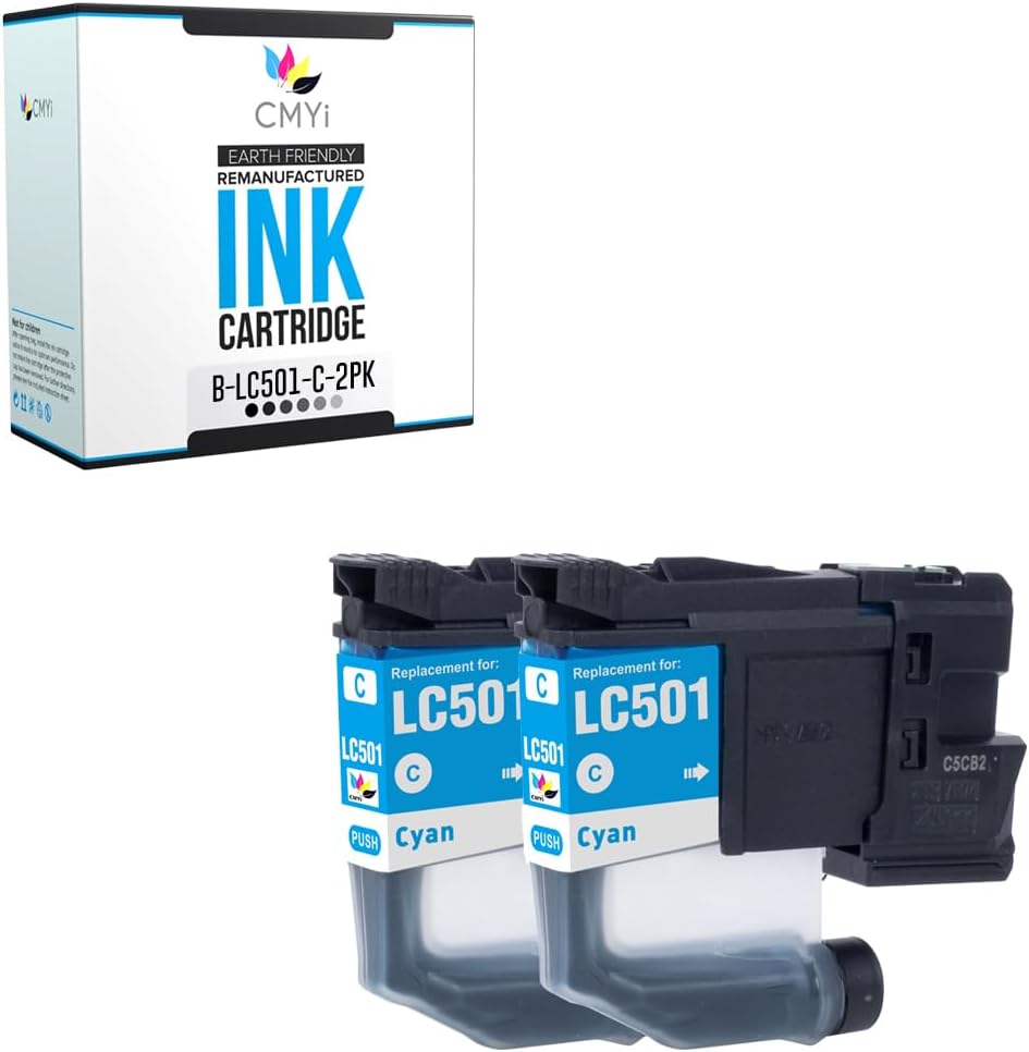 LC501 Combo Pack Replacement Ink Cartridge for Brother MFC-J1260DW J1360DW J1410DW Printer (1 Cyan, 1 Magenta, 1 Yellow)