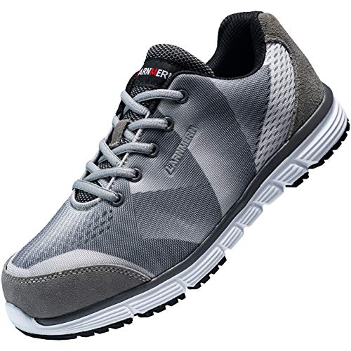 Zapatos de Seguridad Ligeros Hombres Zapatillas de Trabajo con Punta de Acero Zapatillas...