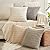 Fancy Homi 4 Packs Neutral Decorative Throw Pillow Covers 18x18 Inch for Living Room Couch Bed Sofa, Rustic Farmhouse Boho Home Decor, Soft Plush Striped Corduroy Square Cushion Case 45x45 cm