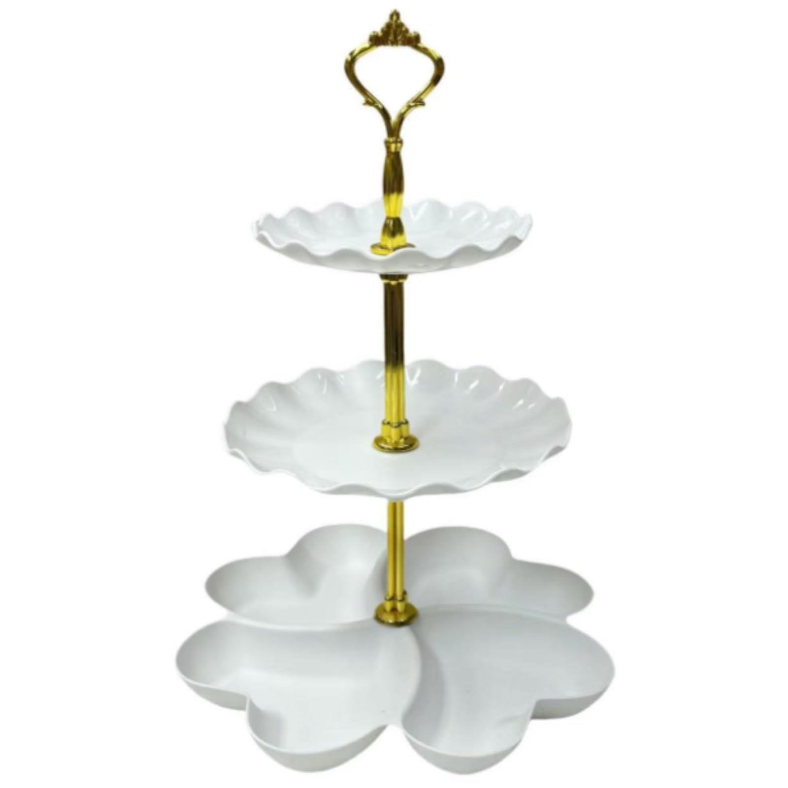Espositore per Dolci per Feste di Compleanno Alzata for Cupcake, Frutta, Dessert, Piatti da Portata for Feste(White)