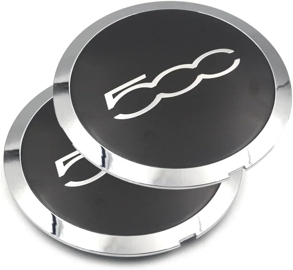 4 Pièces Cache-Moyeux JSYJCF Pour Fiat 500 133mm - Capuchons Jante Roue Décoration Voiture