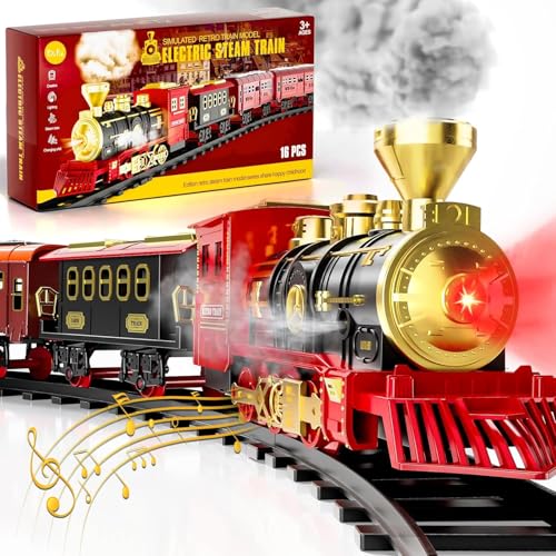 Train Set, Train Toys For Kids, With Road Around Christmas Tree Ideal Gift For Toddlers And Kids Ages 3 4 5 6 7 8