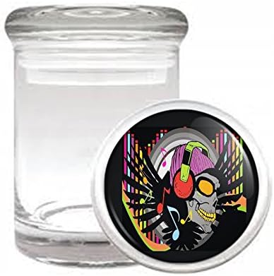 Odorless Air Tight Medical Glass Jar Skull-096