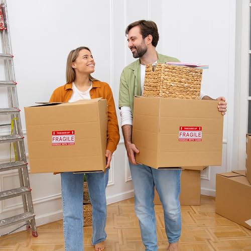 HYBSK Hylabelest Handle with Care This Side Up Fragile Aufkleber 76 * 127mm Mädchen Typ