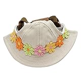 ROSENICE Small Pet Dog Cat Hat Sun Visor Sport Baseball Cap with Ear Holes