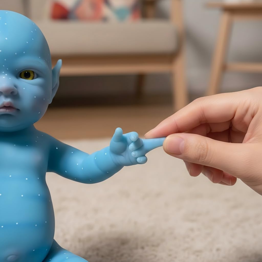 iCradle Lovely 12 Inch Full Body Silicone Baby Fairy Avatar,Solid Silicone Reborn Baby Dolls,Poseable Real Life Reborn Dolls Gifts for Collectors & Kids Ages 3+