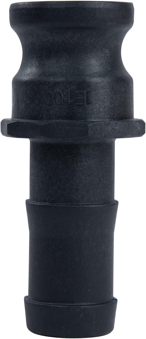 Quafwia 2 pcs Polypropylene Cam lock Fittings (1" Part E) Cam and Groove Hose Fitting, Male Adapter x Hose Shank, suction hose camlock fittings (1") : Industrial & Scientific