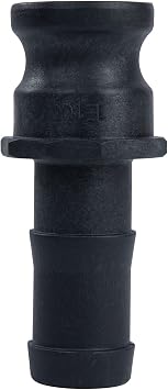 2 pcs Polypropylene Cam lock Fittings 1" Part E Cam and Groove Hose Fitting, Male Adapter x Hose Shank, suction hose camlock fittings 1"