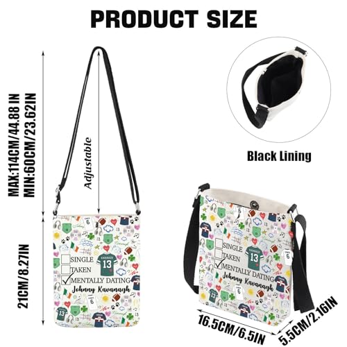 JNIAP Johnny Inspired Crossbody Bag Johnny & Shannon Gift Tommen College Gift Romance Book Inspired Shoulder Bag2