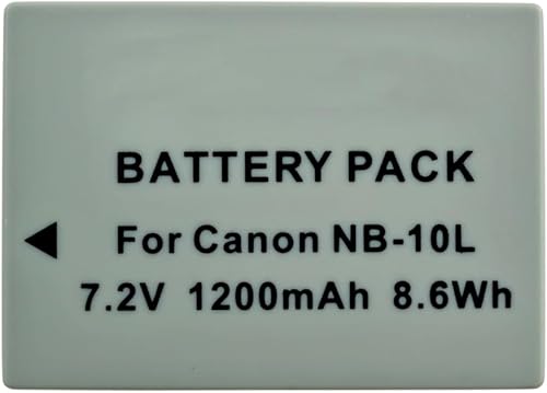 Miniatura 4 de Canon PowerShot SX40 HS - Batería para cámara digital, iones de litio de 1200 mAh, repuesto para batería Canon NB10L
