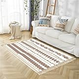 Photo Gallery tomifine tappeto in tessuta modelli geometrico tappeto con nappe per cucina, soggiorno, camera da letto, lavanderia, ingresso (60x90 cm,marrone) Photo Gallery tomifine tappeto in tessuta modelli geometrico tappeto con nappe per cucina, soggiorno, camera da letto, lavanderia, ingresso (60x90 cm,marrone)