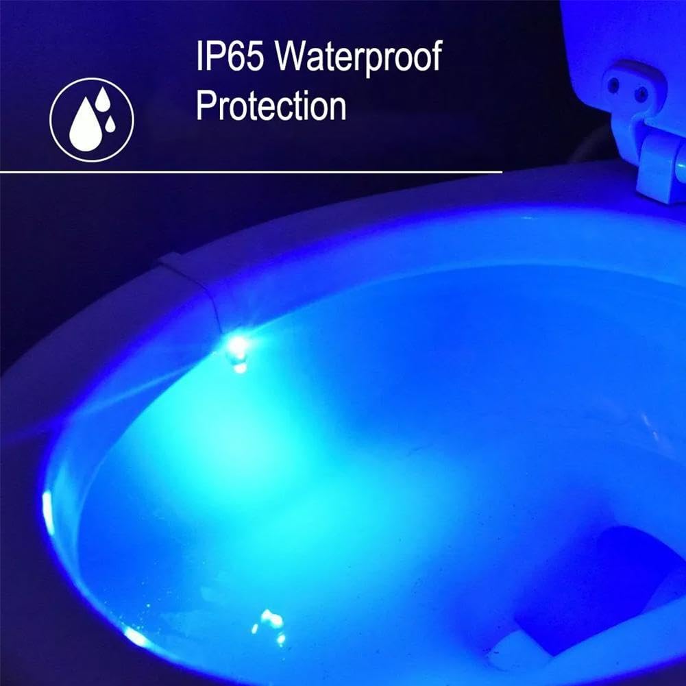 Toilet Light Motion Sensor Lights Inside Toilet Toilet Night Light Toilet Light Motion Sensor 8 Colors Changing LED — view 4