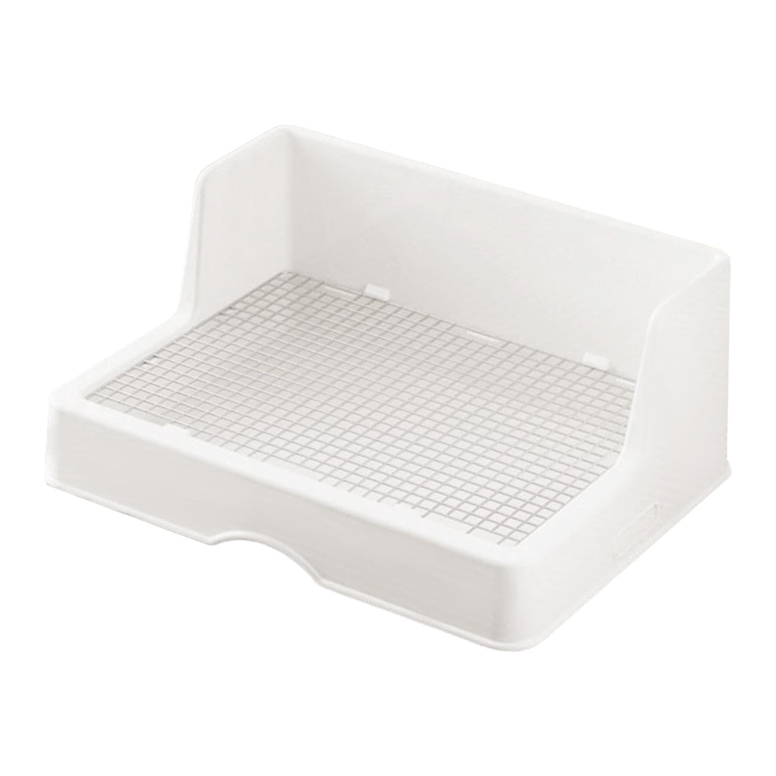 Caja de arena para gatos con rejilla, caja de arena de esquina, orinal para hámsters, chinchillas, animales pequeños, conejos, rejilla pequeña de 10 mm