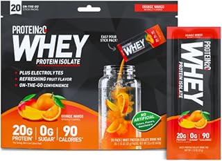 Protein2o Whey Protein Isolate, Orange Mango 20 Packs/1.13 Oz