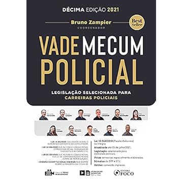 Capa do livro VADE MECUM POLICIAL - LEGISLAÇÃO SELECIONADA PARA CARREIRAS POLICIAIS - 10ª ED - 2021