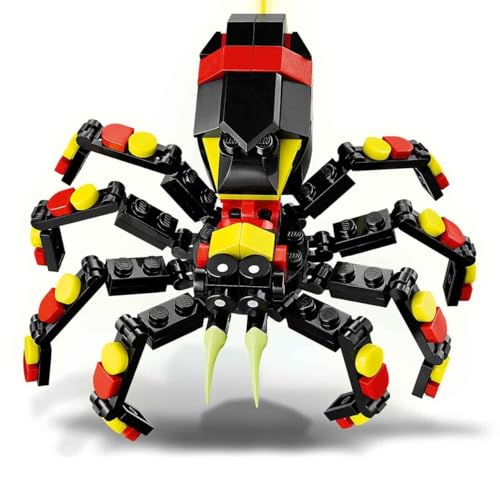 LEGO Creator 3in1 Wilde Tiere: Überraschungsspinne - Spielzeug zum Umbauen in eine Skorpion Figur oder Schlange - Bauset mit 3 Modellen - Geschenk für Jungen und Mädchen ab 7 Jahren 31159
