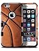 iPhone 6s, iPhone 6 Case with [FREE 9H Tempered Glass Protector] Full Body Protection [2-in-1] Package by MyTurtle® Shockproof Protective Shell Cover (Basketball)