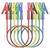 Goupchn Alligator Clips Electrical Test Leads Dual Ended Crocodile Wire Cable with Full-wrap Insulating Clips Flexible Copper Cable Wire 5PCS for Electrical Testing 1.64ft/0.5m