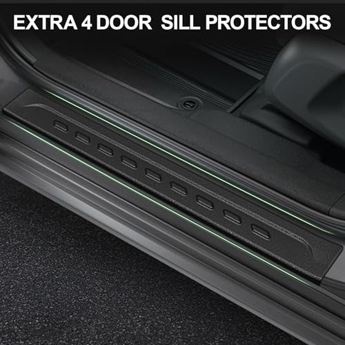 Image of Floor Mats for 2023-2026 2027 Honda HR-V (Include Hybrid), TPE All Weather Durable Floor Liners Door Sill Guards for Honda HRV Accessories