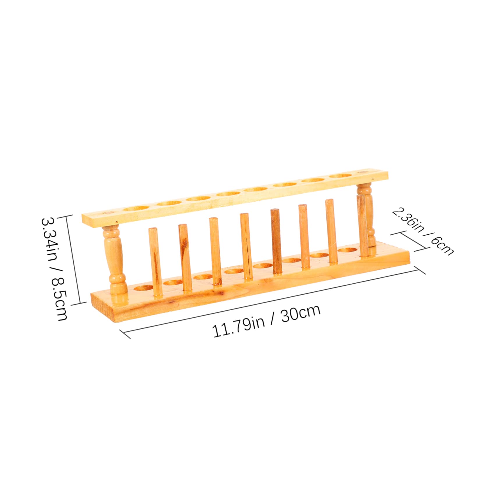 SOLUSTRE 4pezzi Porta Provette Legno Supporto Per Provette Pratico e Leggero Rack Per Conservazione Laboratorio e Scolastico