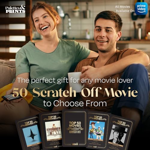 Premium Movie Night Scratch Off Cards – Gifts for Movie Lovers – End Movie Night Indecision With Movies From Top Databases – Stunning Illustrations - Husband Boyfriend Gift - Couples Gift Ideas - Image 4