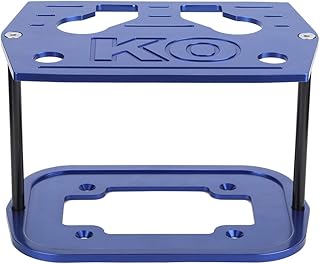 Optima Billet Battery Tray,Stainless Steel Battery Tray Hold Down for Optima 34/78 Battery Red Yellow Top(Blue)