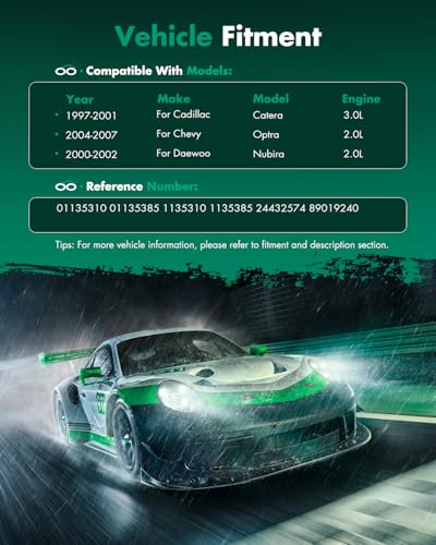 Image of SCITOO AC Compressor fit for Cadillac Catera 3.0L 1997-2001 | Fast Cooling, Ultra Low Noise (≤72 dB)Air Conditioner Compressor with Clutch, Easy Installation, 01135310 01135385 1135310