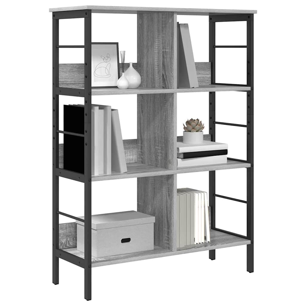 Generisch Bücherregal Graues Sonoma 82 x 32 x 112 cm Holzwerkstoff,Möbel,Regalsysteme,Bücherregale Bücherschränke-883991
