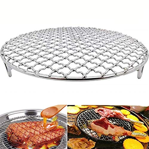 SeaISee Round Cooking Rack 6 inch,R304 Stainless Steel Barbecue Grill with Feet for Outdoor Camping and Camping Barbecue Grill