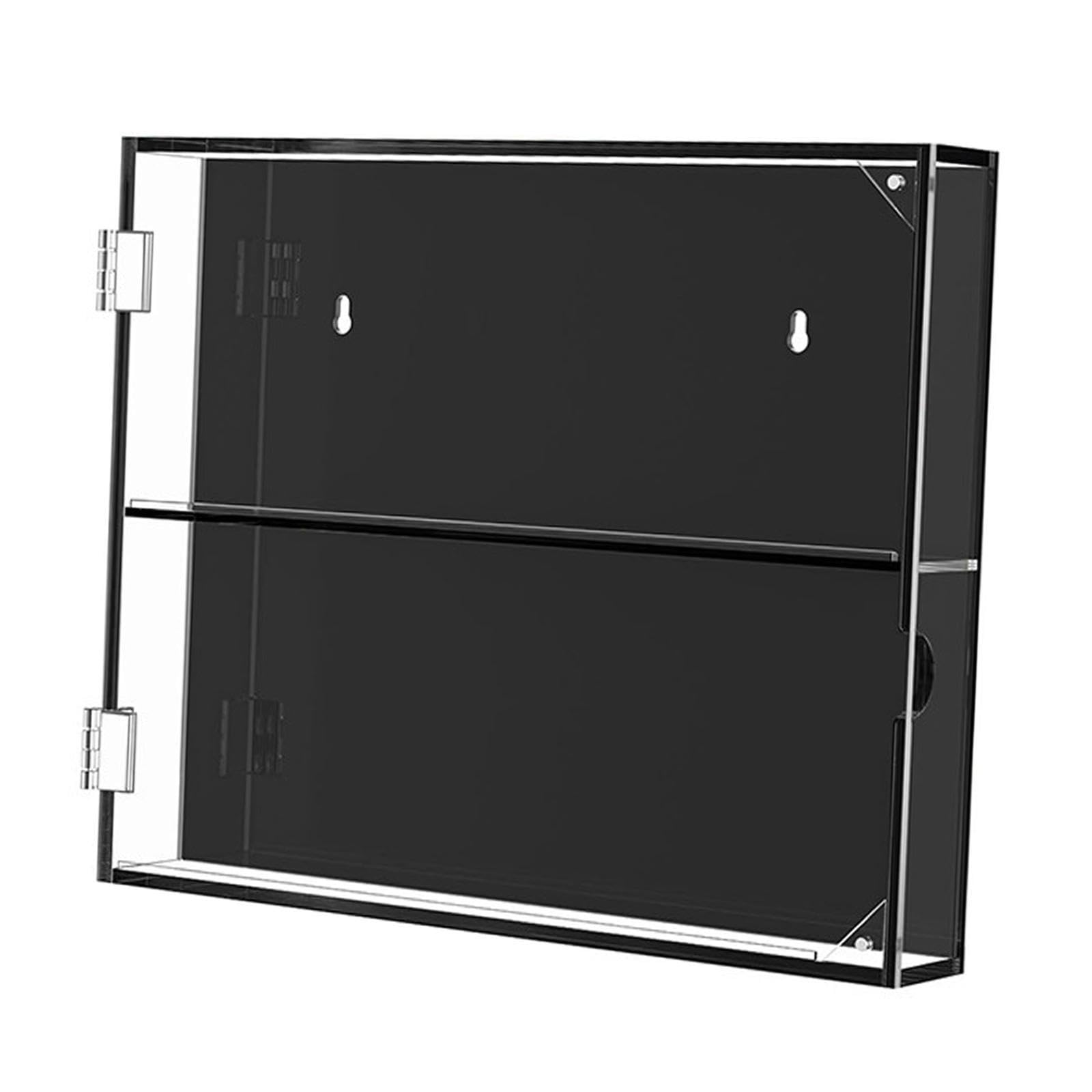 LIXSAZSE Sports Card Display Cabinet With Acrylic Offers Simple Installation And Clear View For Trading Cards Collection Trading Cards Storage Collectible Sturdy , 2 tier