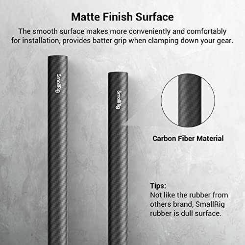 Image of SMALLRIG 15mm Carbon Fiber Rod for Camera Shoulder Rig, 20cm 8 inch, Pack of 2-870
