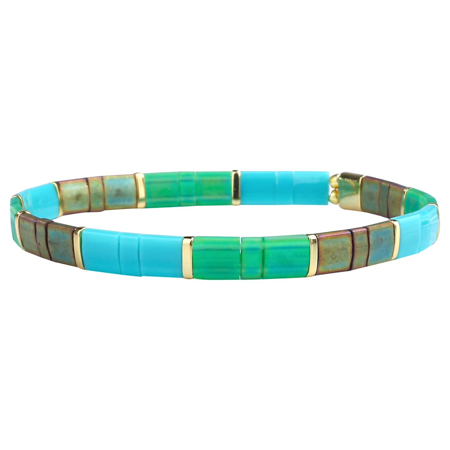 KELITCH Minimalistisch Damen Perlen Wrap Armband Natürliche