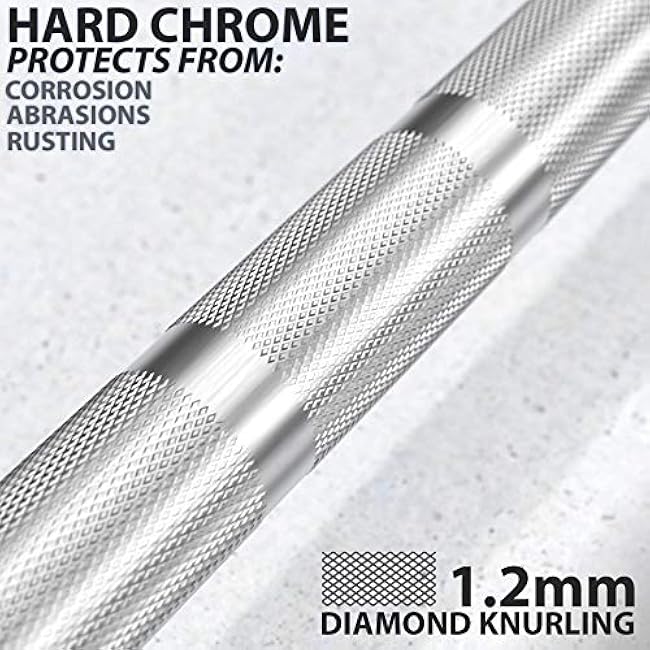 Synergee Regional Olympic 20kg Men¡¯s and 15kg Women¡¯s Hard Chrome & Black Phosphate Barbells. Rated 1500lbs for Weightlifting and Powerlifting.