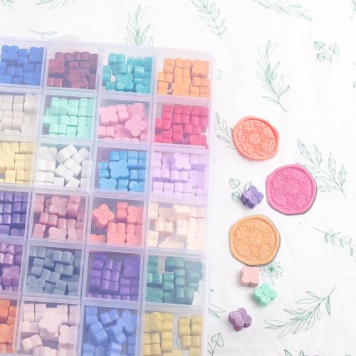 Flowers Wax Seal Stamp, Floral Sealing Wax Stamp Deeply Engrave 6 Flowers for Decoration Envelopes Letters Gift Cards Christmas New Year (Flower Stamp) - Thumbnail 4