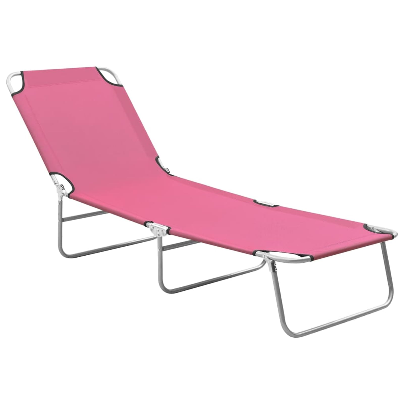 Chaise Longue Pliable Rose Gecheer Jardin Balcon Terrasse Réglable 189cm
