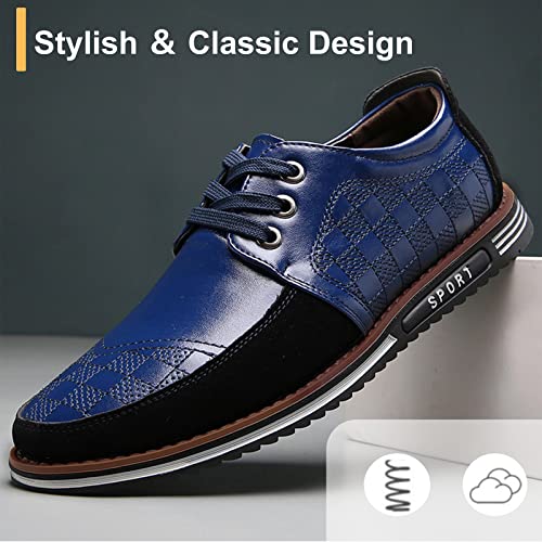Men's Causal Oxfords Business Dress Shoes Lightweight Lace up Leather Loafers Classic Formal Shoes Driving Walking4