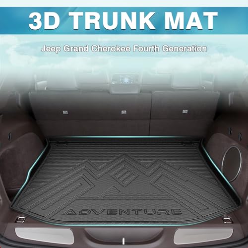 Image of Mixsuper Custom Fit for Cargo Liner 2011-2021 Jeep Grand Cherokee All Weather Durable Odorless Rear Trunk Liner Cargo Mat Black