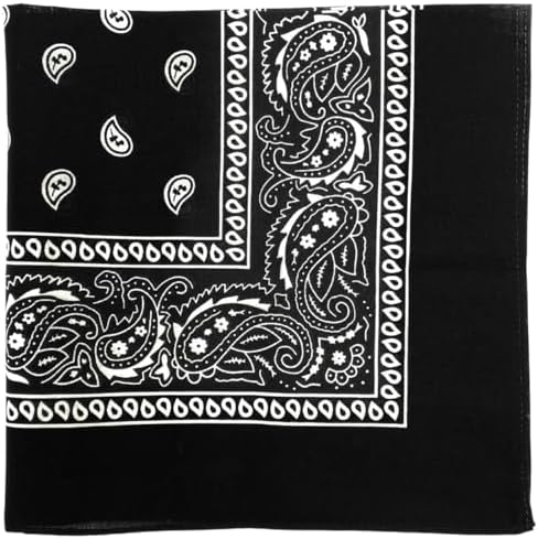 MDSTYLE 100% Cotton Bandana for Men & Women 22" x 22" Paisley Pat...