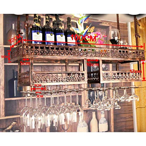 Support industriel à suspendre pour verres à vin et bouteilles pour bar maison