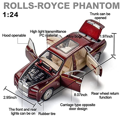 Image of Kids Toy car Diecast Metal Car 1:24 Scale Toy for Kids Pull Back Metal Cars with 4 Openable Doors Light and Musical Sound (Multi)
