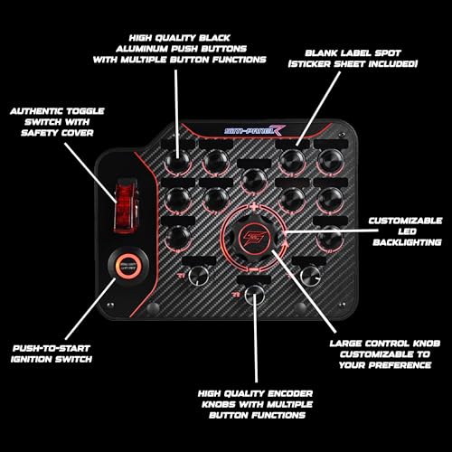 Boîtier PC Sim Racing SIM-PANEL Gen 2 à boutons horizontaux pour un contrôle optimal en course