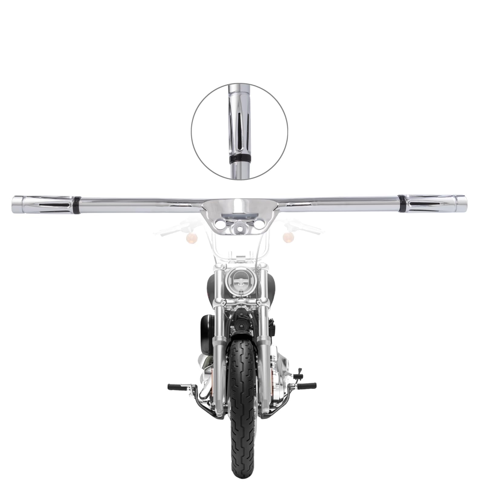 Flat-Out Bar Crash Bar Engine Guard Highway Freeway Bar for Harley Breakout Fat Bob Fat Boy Low Rider Street Bob Softail Standard Slim Heritage Classic Sport Glide 2018-later (Chrome)