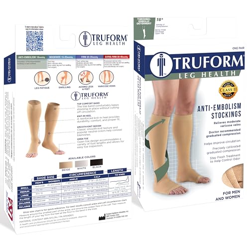 Image of Truform Surgical Stockings, 18 mmHg Compression for Men and Women