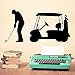 Bbnnn Wandaufkleber Sport Wandtattoos Golfwagen Vinyl Aufkleber Gym Wohnkultur Kindergarten Abnehmbare 38X76
