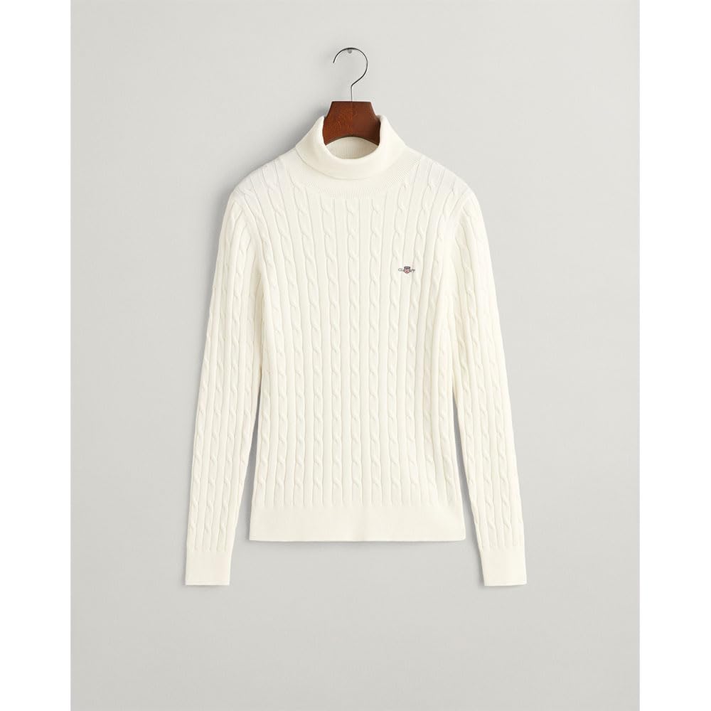 Gant Damen Stretch Cotton Cable Turtleneck Pullover (1er Pack)