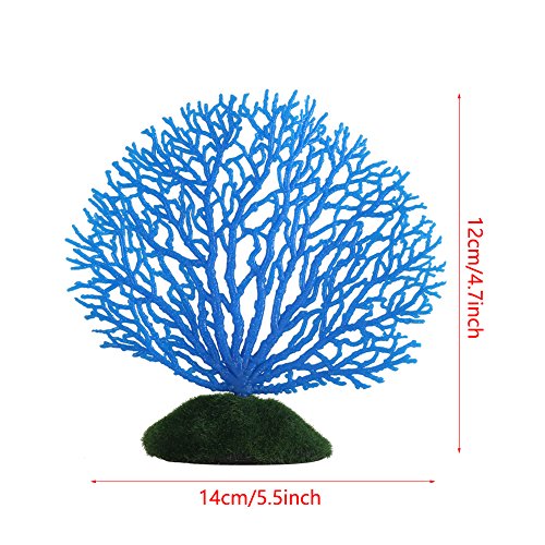 Pssopp Blue Artificial Coral Plants for Aquarium Fish Tank - Image 3