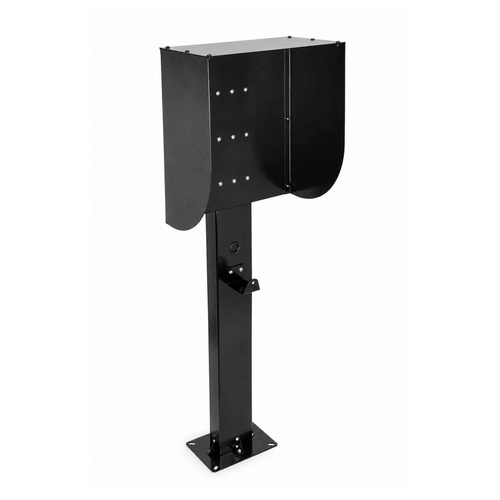 Wallbox Standsäule mit Wetterschutzdach, verzinkter Stahl, 140,7 cm
